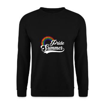 Pride Summer LGBT Rainbow Gay Pride Gay - Unisex Sweatshirt - black - Front - Alina (178cm) & Michal (187cm)