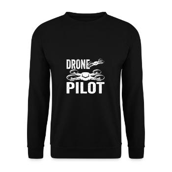 Drone Drone Pilote Quadcopter Drone Pilote - Sweat-shirt Unisexe - noir - Devant - Alina (178cm) & Michal (187cm)
