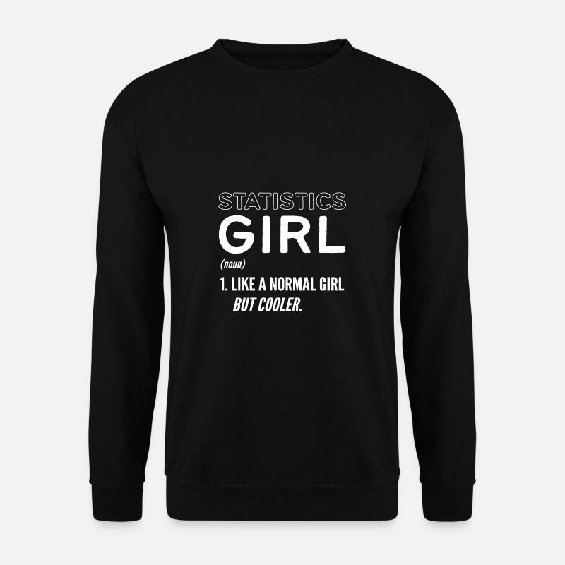 Statistik Mädchen Forscher Geschenk - Unisex Pullover - Schwarz