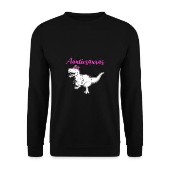 Tantenaurus Best Aunt Poison - Unisex Sweatshirt - black - Front - Alina (178cm) & Michal (187cm)