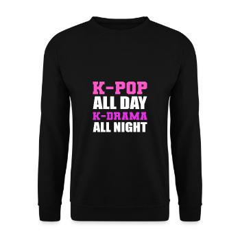 K-Pop all day moviegoers poison - Unisex Sweatshirt - black - Front - Alina (178cm) & Michal (187cm)