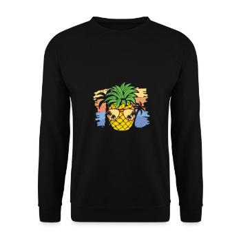 Pineapple Sunglasses - Unisex Sweatshirt - black - Front - Alina (178cm) & Michal (187cm)