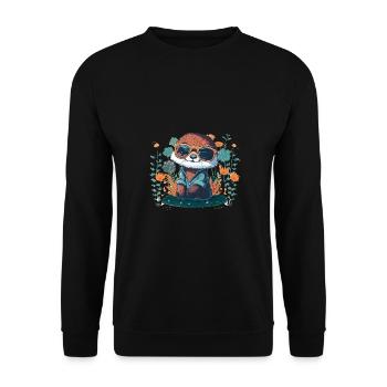Fleurs de loutre bébé – Loutre - Unisex Sweatshirt - black - Front - Alina (178cm) & Michal (187cm)