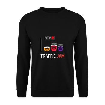 Stau Lustiger Illustrator Gift - Unisex Pullover - Schwarz - Vorne - Alina (178cm) & Michal (187cm)
