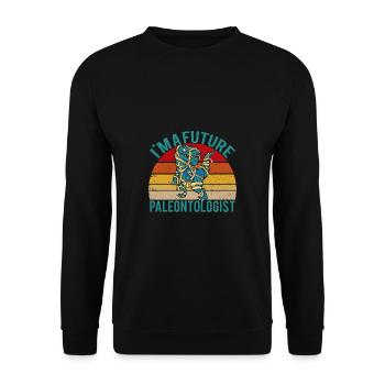 I am a paleontologist vintage paleontology lus - Unisex Sweatshirt - black - Front - Alina (178cm) & Michal (187cm)