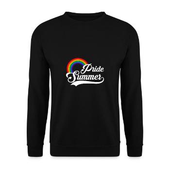 Pride Summer LGBT Rainbow Gay Pride Gay - Unisex Sweatshirt - black - Front - Alina (178cm) & Michal (187cm)