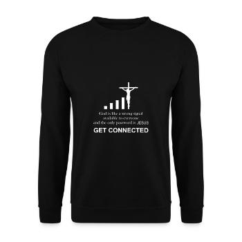 | Catholic priest Funny gift | - Unisex Sweatshirt - black - Front - Alina (178cm) & Michal (187cm)