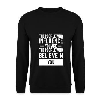 Motivational Quotes - Unisex Sweatshirt - black - Front - Alina (178cm) & Michal (187cm)