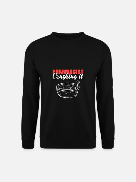 Pharmacist crushes it chemist gift - Unisex Sweatshirt - black