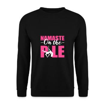 Namaste sur Pole Yoga Master Gift - Sweat-shirt Unisexe - noir - Devant - Alina (178cm) & Michal (187cm)