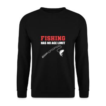 Fishing has no age fishing captain gift - Unisex Sweatshirt - black - Front - Alina (178cm) & Michal (187cm)