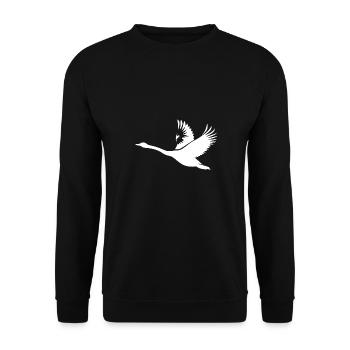 Cygne chanteur aux ailes fortes - Sweat-shirt Unisexe - noir - Devant - Alina (178cm) & Michal (187cm)