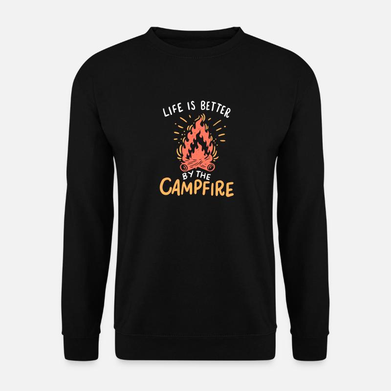 Lagerfeuer Camping - Unisex Pullover - Schwarz