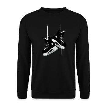 Eishockey-Schlittschuhe - Unisex Pullover - Schwarz - Vorne - Alina (178cm) & Michal (187cm)