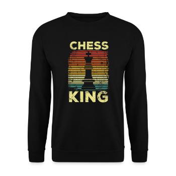 Échecs rétro - Sweat-shirt Unisexe - noir - Devant - Alina (178cm) & Michal (187cm)