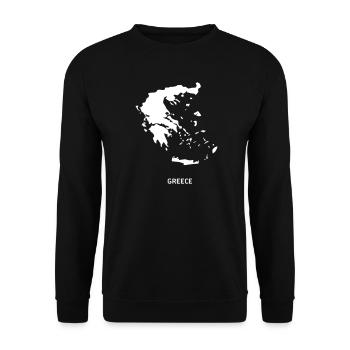 A map of Greece - Unisex Sweatshirt - black - Front - Alina (178cm) & Michal (187cm)