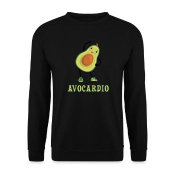 avocardio funny - Sweat-shirt Unisexe - noir - Devant - Alina (178cm) & Michal (187cm)