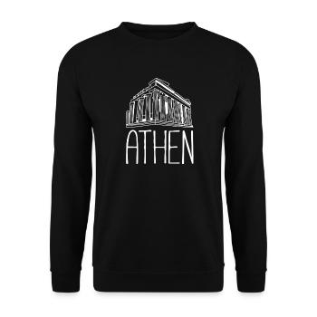 Athens - Unisex Sweatshirt - black - Front - Alina (178cm) & Michal (187cm)