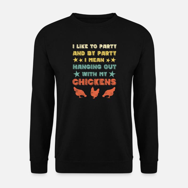 Huhn Hühner - Unisex Pullover - Schwarz