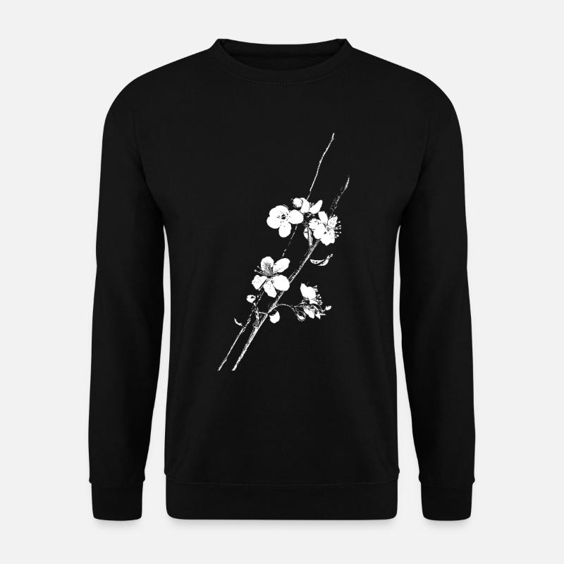 Kirschblüten Blüten Zweig Ast - Unisex Pullover - Schwarz