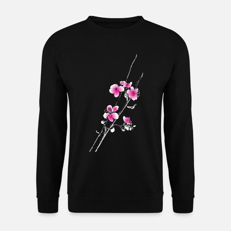 Cherry Blossom Blossoms Branch Branch - Unisex Sweatshirt - black
