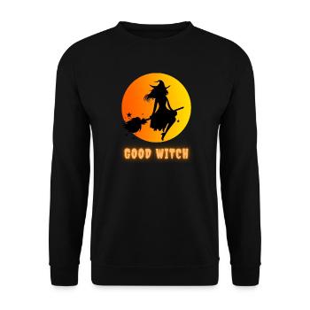 good witch - Unisex Pullover - Schwarz - Vorne - Alina (178cm) & Michal (187cm)