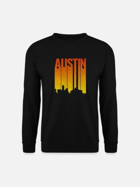 Austin Skyline Abendlicht - Unisex Pullover - Schwarz