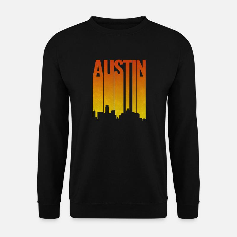 Austin Skyline Abendlicht - Unisex Pullover - Schwarz