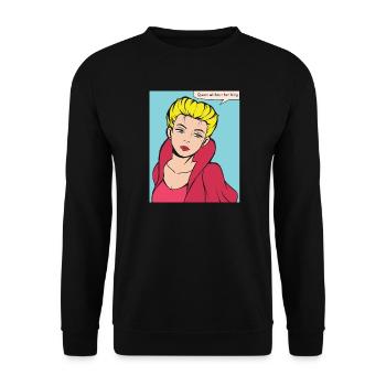 Reine sans roi Pop Art - Sweat-shirt Unisexe - noir - Devant - Alina (178cm) & Michal (187cm)