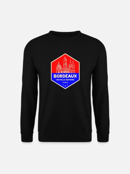 Bordeaux Emblem Nouvelle-Aquitaine - Unisex Pullover - Schwarz