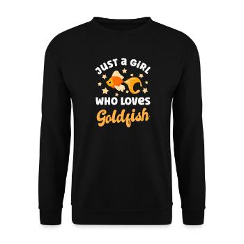 Goldfisch - Unisex Pullover - Schwarz - Vorne - Alina (178cm) & Michal (187cm)