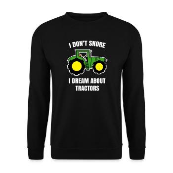 Traktor Nutzfahrzeug Feld Landwirtschaft Statement - Unisex Pullover - Schwarz - Vorne - Alina (178cm) & Michal (187cm)