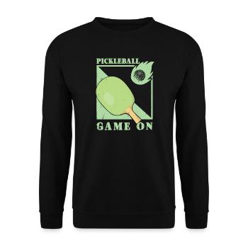 Pickleball Spieler - Unisex Pullover - Schwarz - Vorne - Alina (178cm) & Michal (187cm)