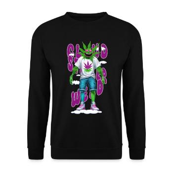 Cloudstorm Weed - Unisex Sweatshirt - black - Front - Alina (178cm) & Michal (187cm)