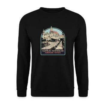 Château des Corvins, Hunedoara, Roumanie - Sweat-shirt Unisexe - noir - Devant - Alina (178cm) & Michal (187cm)