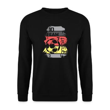 Football Germany Fan Shirt Collage Ball Logo - Unisex Sweatshirt - black - Front - Alina (178cm) & Michal (187cm)
