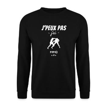 J peux pas j ai mma - Sweat-shirt Unisexe - noir - Devant - Alina (178cm) & Michal (187cm)