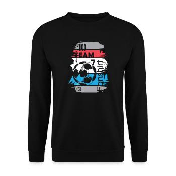 Football Netherlands Team Collage Ball Illustration - Unisex Sweatshirt - black - Front - Alina (178cm) & Michal (187cm)