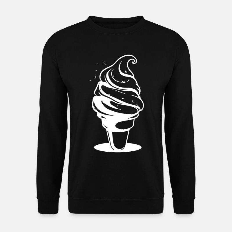 Soft Ice Cream Drawing - Unisex Sweatshirt - black