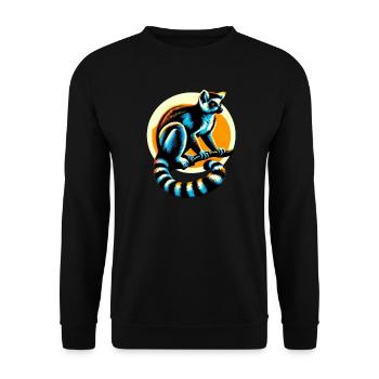 Lémurien - Sweat-shirt Unisexe - noir - Devant - Alina (178cm) & Michal (187cm)