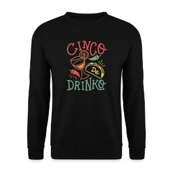Cinco de Mayo Tequila mexikanische Trinkparty - Unisex Pullover - Schwarz - Vorne - Alina (178cm) & Michal (187cm)