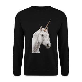Licorne - Sweat-shirt Unisexe - noir - Devant - Alina (178cm) & Michal (187cm)
