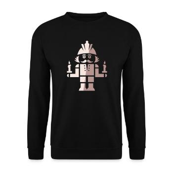 Casse-Noisette Mineur Symbole de Noël Bougies - Sweat-shirt Unisexe - noir - Devant - Alina (178cm) & Michal (187cm)