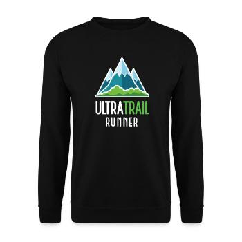 Ultra-Trailrunner - Unisex Pullover - Schwarz - Vorne - Alina (178cm) & Michal (187cm)