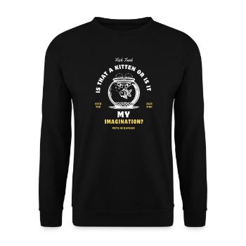 Cat claw in glass fish tank - Unisex Sweatshirt - black - Front - Alina (178cm) & Michal (187cm)