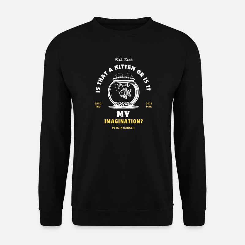 Katzenkralle im gläsernen Aquarium - Unisex Pullover - Schwarz