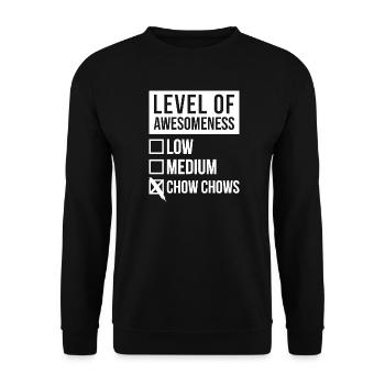 Chow Chow - Unisex Pullover - Schwarz - Vorne - Alina (178cm) & Michal (187cm)