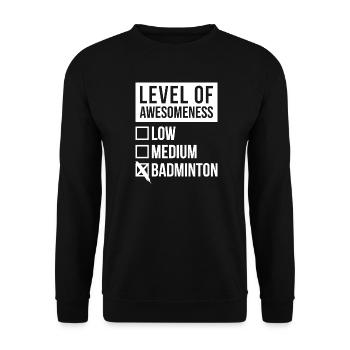 Badminton - Unisex Pullover - Schwarz - Vorne - Alina (178cm) & Michal (187cm)