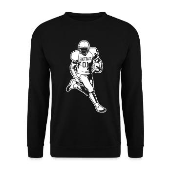 Joueurs de football américain - Sweat-shirt Unisexe - noir - Devant - Alina (178cm) & Michal (187cm)