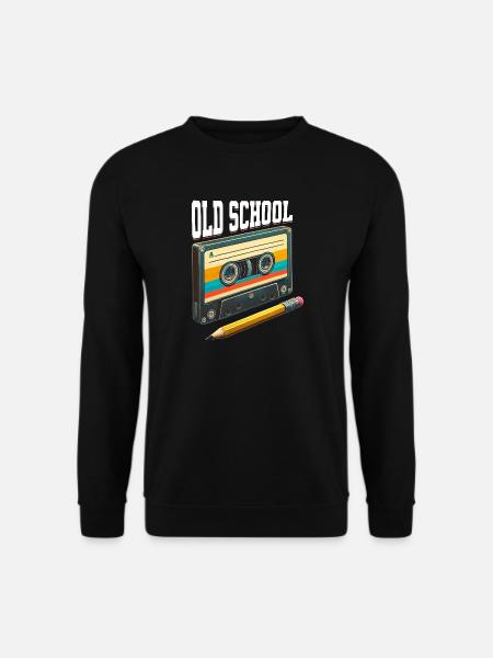 Kassette Old School Kassette Mixtape - Unisex Pullover - Schwarz